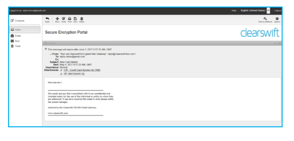 Secure Email Portal Snippet 2